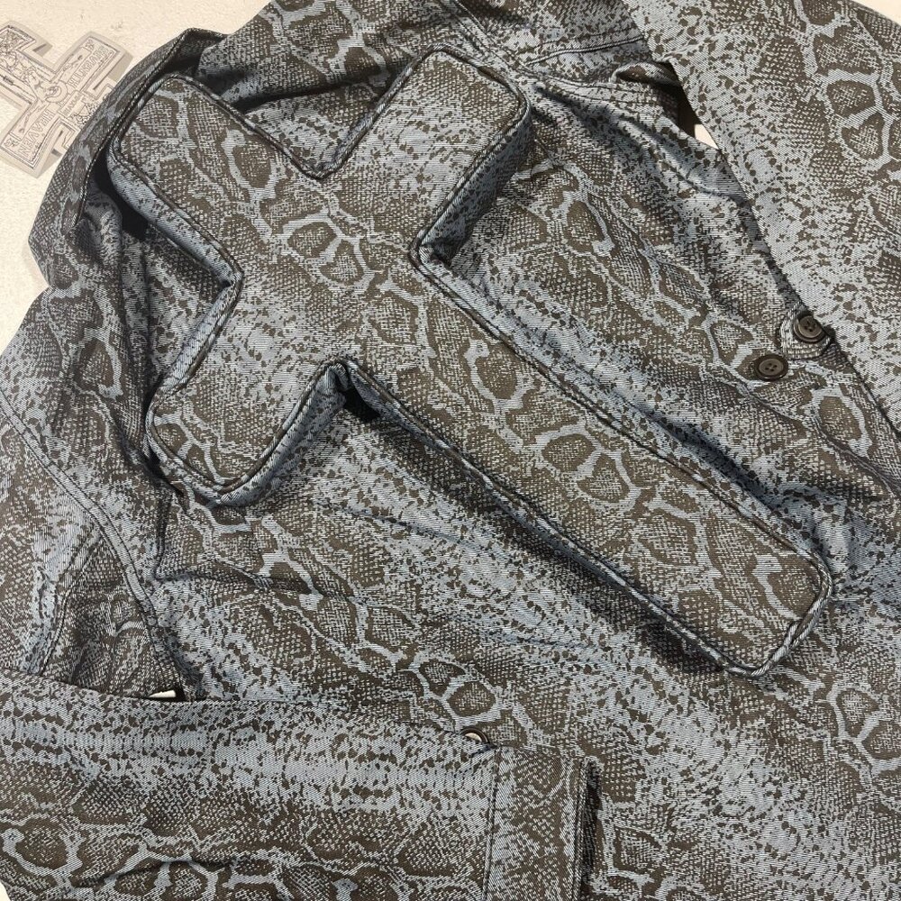 NEW SEVENTH HEAVEN BLUE SNAKE CROSS JACKET SZ SMALL